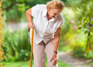 Elderly joint pain from osteoarthritis increases fall risks.